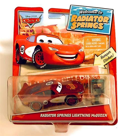 Radiator Springs Lightning McQueen Die Cast Car& Accessory Bonus Bumper ...