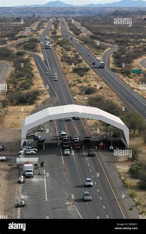 CBP Aerial: Arizona Border Patrol Check Point Stock Photo - Alamy