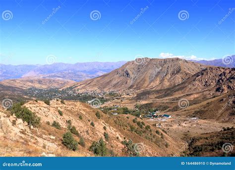 Scenic Landscape of Tian Shan Mountain Range Near Chimgan in Uzbekistan ...