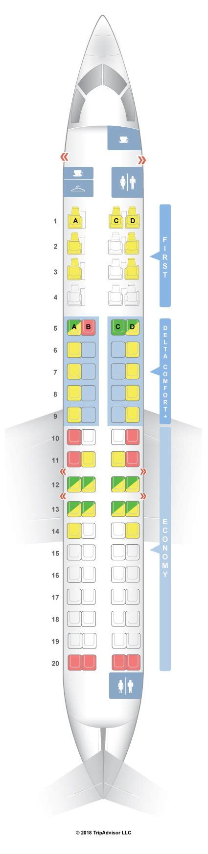 SeatGuru Seat Map Delta Bombardier CRJ-900 (CR9) - SeatGuru