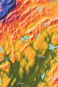 Maine Topography State Map | 3D Colorful Physical Terrain