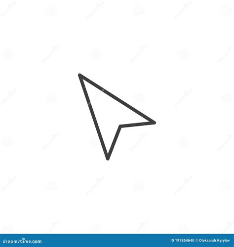 Triangle Cursor Click Icon Symbol. Premium Quality Isolated Pointer ...