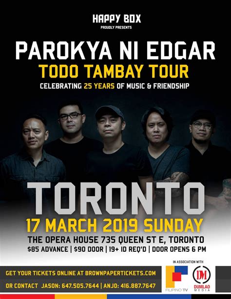 PAROKYA NI EDGAR LIVE IN TORONTO 2019