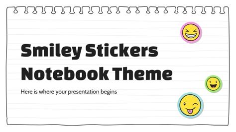 Smiley Stickers Notebook Theme | Google Slides & PPT