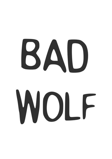 Items similar to Dr. Who Bad Wolf Decal on Etsy