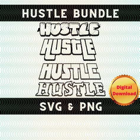 Hustle SVG Bundle 4 Hustle Designs PNG and SVG Hustle Logo - Etsy in 2022 | Svg, Bundles, Hustle