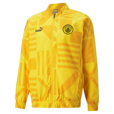 Puma Manchester City FC Premium Football Jacket - Spectra Yellow/Black