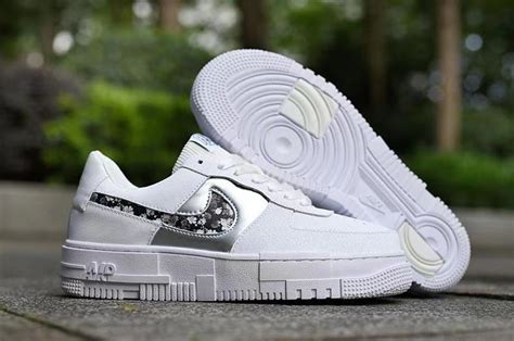 NIKE Air Force 1 Pixel White Printing – Flexinrep