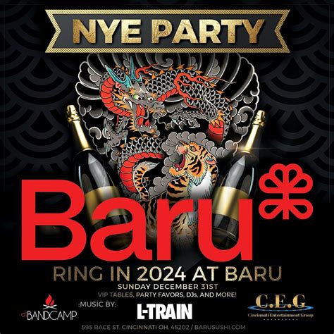 New Years Eve at Baru, Baru, Cincinnati, December 31 to January 1 ...