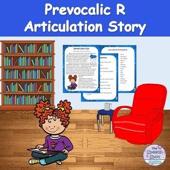 Prevocalic R Articulation Story for Speech Carryover | TPT