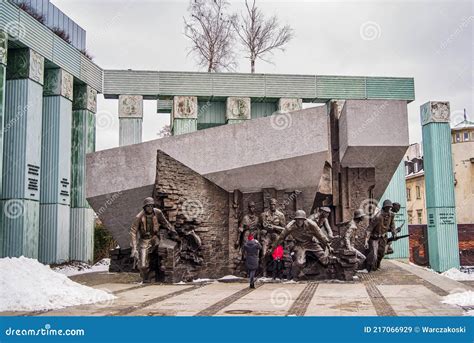 Warsaw Uprising Monument, Warsaw, Poland. Editorial Stock Image - Image ...