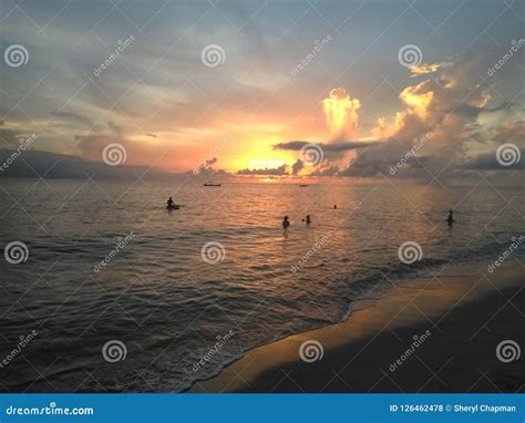 Crash Boat Beach Sunset Aguadillia Puerto Stock Photo - Image of sunset ...