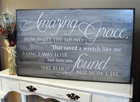 Amazing Grace Sign Distressed Wood Wall Art. Large 24 x | Etsy