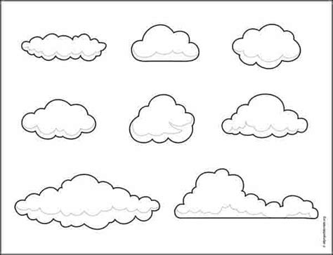 Cumulus Cloud Coloring Pages