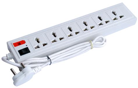 Buy Extension cord, Board Power strip with fuse surge protector 6+1, 6A 240V 1-5 meter long wire ...