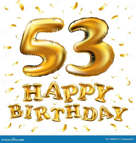 Happy 53th Birthday Balloons Greeting Card Background. Vector Illustration | CartoonDealer.com ...