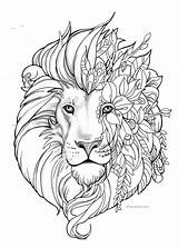 Realistic Lion Coloring Pages Printable Coloring sketch template