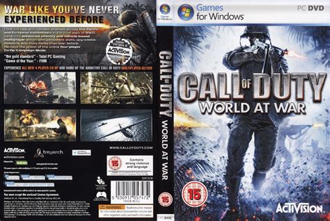 PC Games CD Cover: Call of Duty 5 World at War