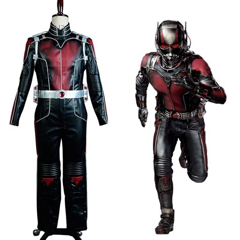 Adult Ant Man Cosplay Costume Ant man Scott Lang Cosplay Costume Leather Ant men Jumpsuit ...