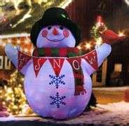 5 foot tall Inflatable Snowman w/ Rotating Colorful LED Lights- New in Box, Plug In - Sherwood ...