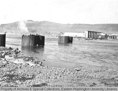 "McNary Dam construction" by Otis W. Freeman