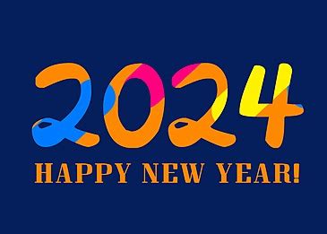 2024 New Year Art Vector Colorful, 2024, 2024 Vectors, Colorful PNG and ...