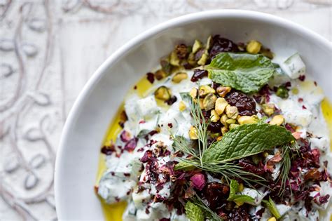 Cucumber Yogurt Salad With Dill, Sour Cherries and Rose Petals Recipe - NYT Cooking