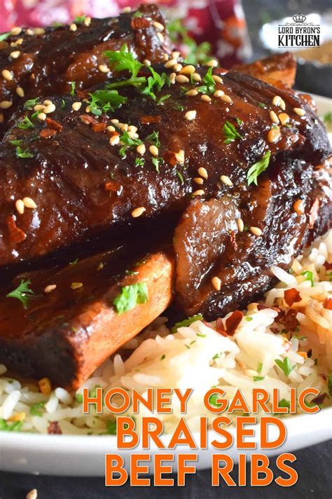 Honey Garlic Braised Beef Ribs - Lord Byron's Kitchen