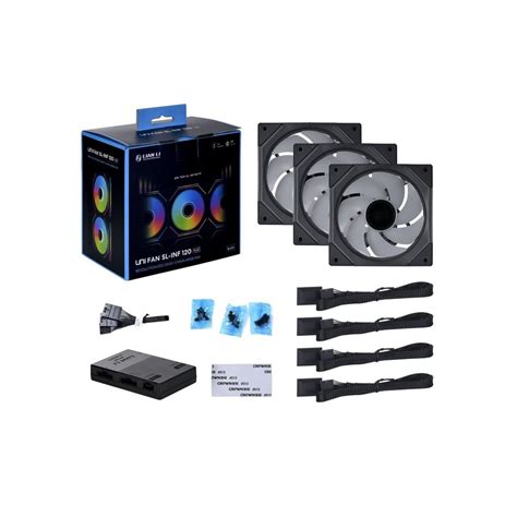 Lian Li UNI FAN SL-INFINITY 120mm ARGB Case Fan - 3 Pack - Black 840353042612 | eBay