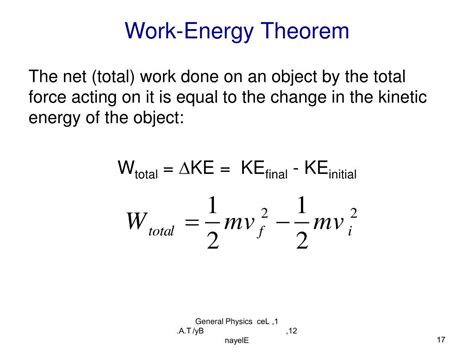 Work And Energy Theorem Worksheet