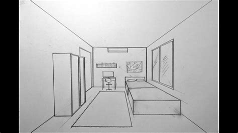 How to Draw a Simple Bedroom in One Point Perspective #4 - YouTube