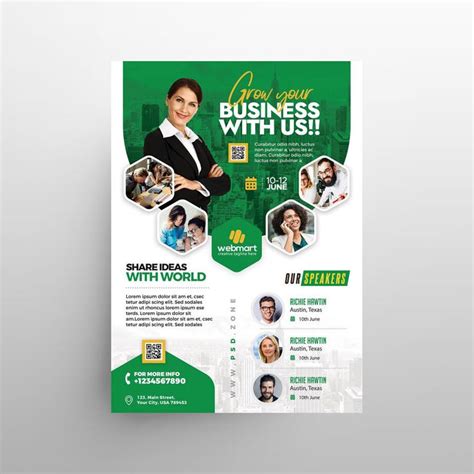 Free Business Event Seminar Flyer Template (PSD) | Business events ...