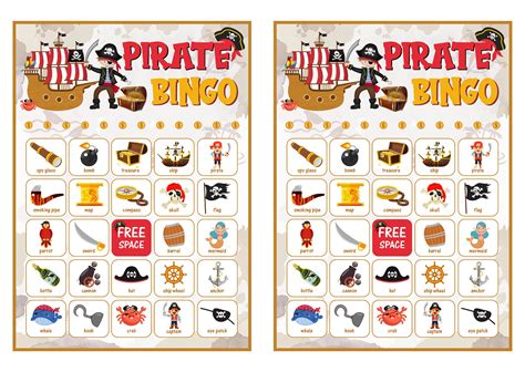 Pirate BINGO GAME BINGO for kids Printable bingo game for boys | Etsy