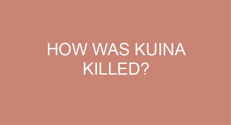 How was Kuina killed? They promised that one of them would become the greatest swordsman in the ...