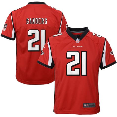 Nike Deion Sanders Atlanta Falcons Youth Red Retired Game Jersey