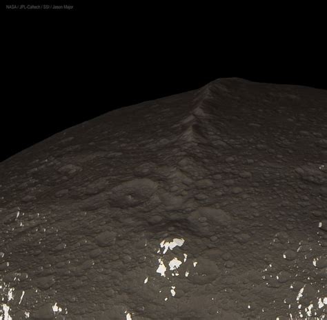 The Equatorial Ridge On One pf saturn's moons. Iapetus : r/space