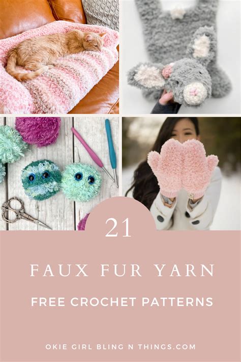 21 Free Faux Fur Yarn Crochet Patterns & Tutorials | Eyelash yarn crochet, Yarn projects crochet ...