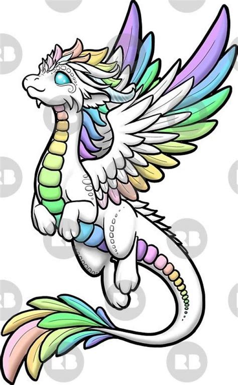 Rainbow Angel Dragon #animedrawing #anime #drawing #coloring | Easy dragon drawings, Dragon ...