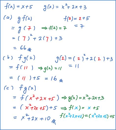 Composite Function Example 1 - SPM Additional Mathematics