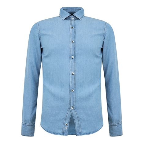 CANALI | Canali Denim Shirt Sn42 | Men | Blue 301 | Flannels