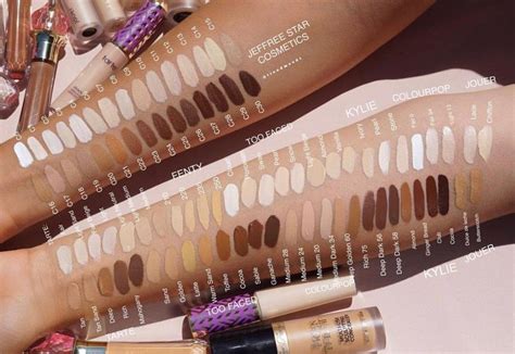 Jeffree Star Concealer Swatch Comparisons | Concealer, Jeffree star ...