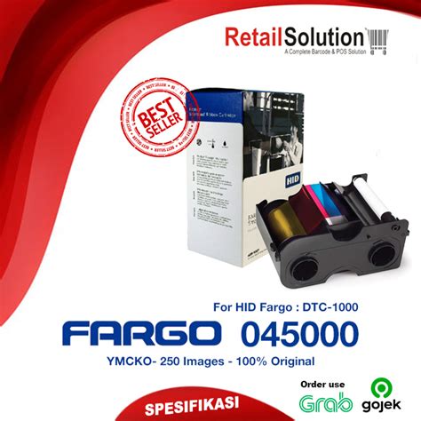 Ribbon Tinta Printer FARGO DTC1000 DTC 1000 DTC1250e DTC 1250e YMCKO ...