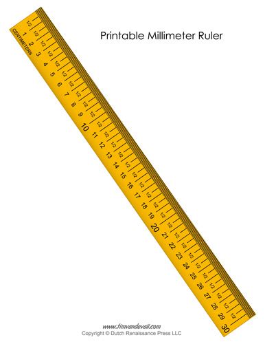 Printable Millimeter Ruler - Tim's Printables