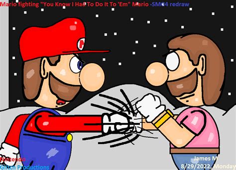 Mario battling his fashion ego (by James M) by cvgwjames on DeviantArt