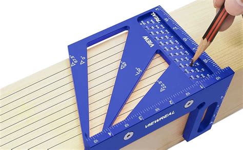 Versatile 3D Multi-Angle Measuring Ruler - Precision Woodworking Square Tool,Preset Angles of 22 ...