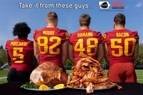 Iowa Pork enters NIL agreement with football players Purchase, Moore, Hamann, Bacon - York's Max ...