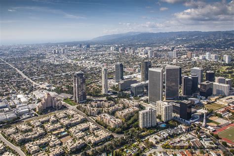 Century City ,Ca with Beverly Hills in background | Aerial view, Century city, Usa cities