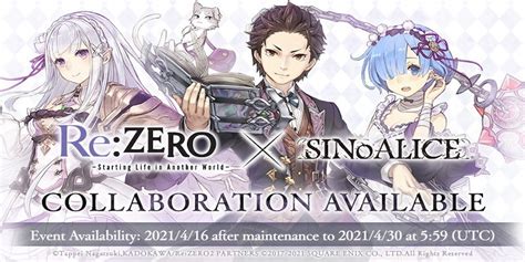 Square Enix's SINoALICE teams up with hit anime Re: Zero for a crossover event | Pocket Gamer