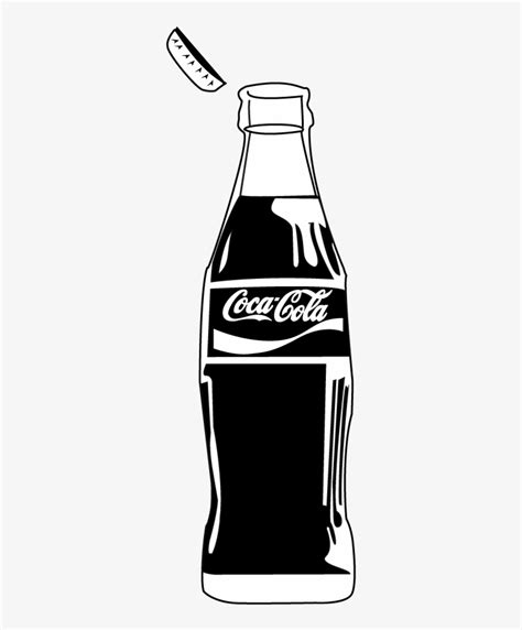 Download Coke Bottle Png Download - Black And White Coca Cola Bottle ...