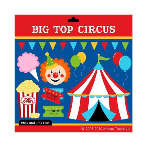 Big Top Circus Clipart - Digital Clip Art Graphics for Personal or Commercial Use. $3.00, via ...